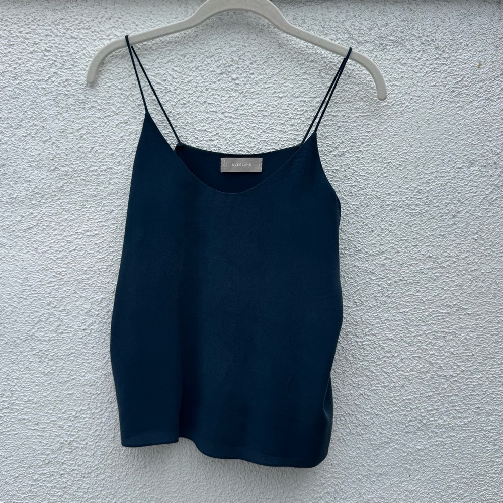 Everlane Blue Camisole Tank: 100% silk